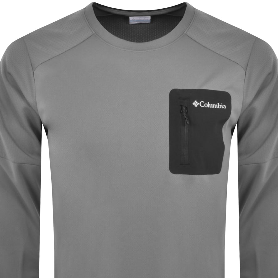 Columbia Long Sleeved Tech T Shirt Grey male Large